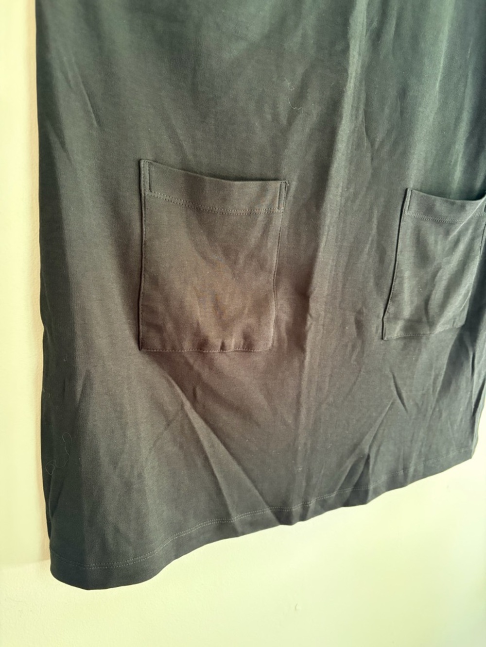 NWT New York & Company Black Sleeveless Cotton Knit Dress w/ Pockets Size XXL - Picture 3 of 8
